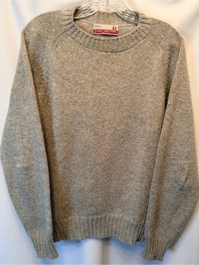 Classic Directions Women’s Medium Wool Blend Sweater Gray Beige Retro Vintage
